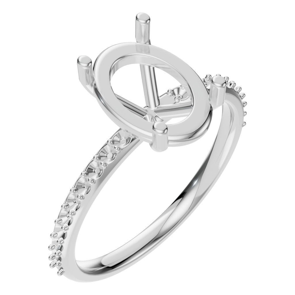 RI-2872 White Gold Ring UNSET - Main View