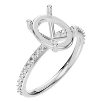 RI-2872 White Gold Ring UNSET - Main View