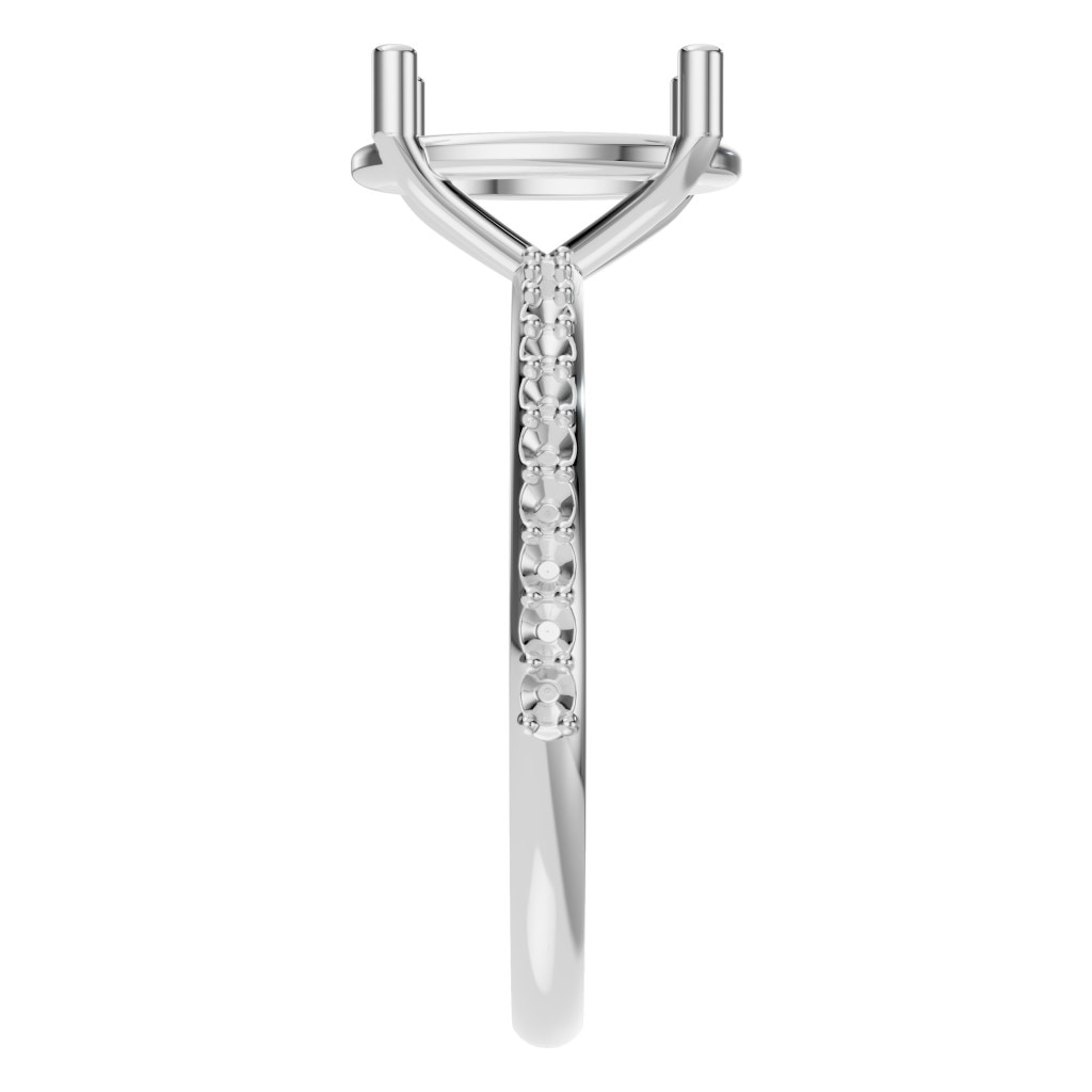 RI-2872 White Gold Ring UNSET - Side View