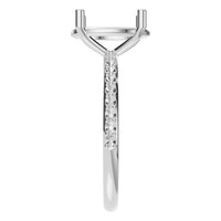 RI-2872 White Gold Ring UNSET - Side View