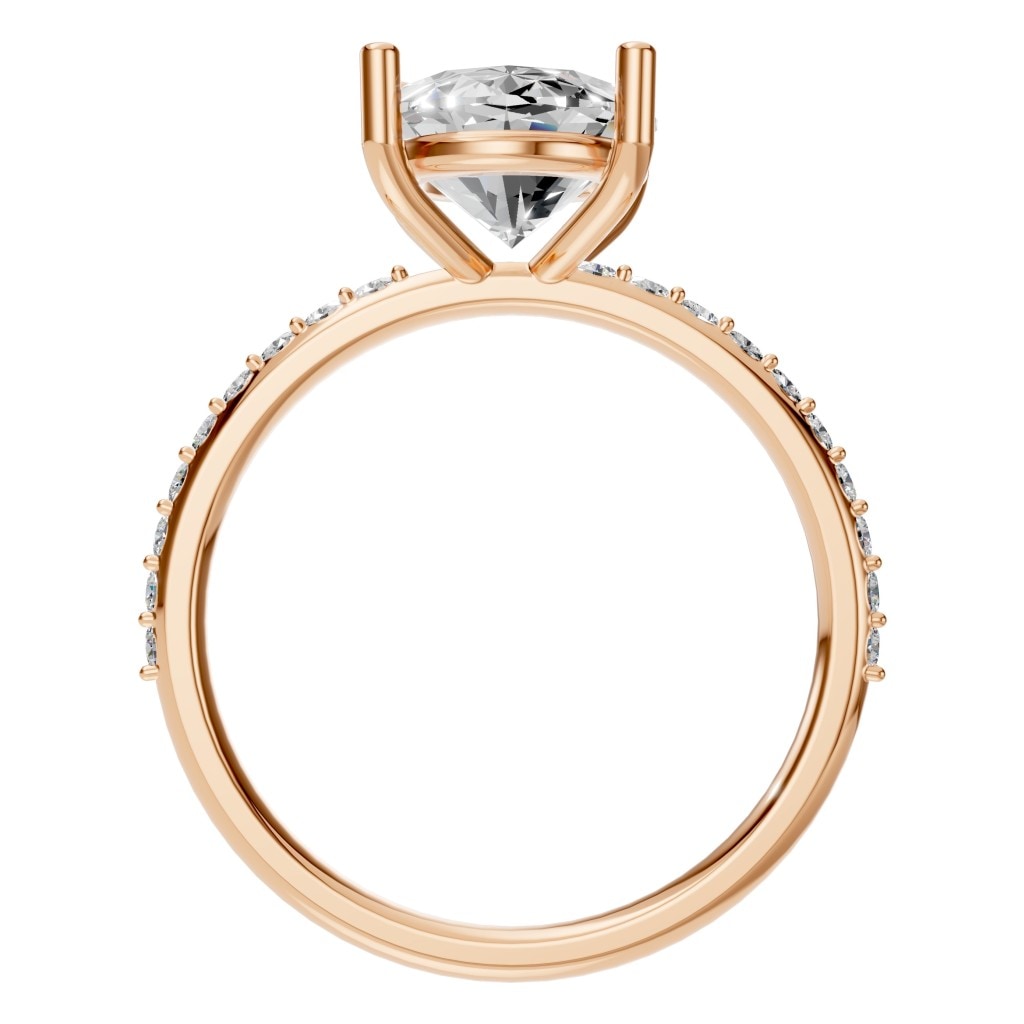RI-2872 Rose Gold Ring SET - Top View