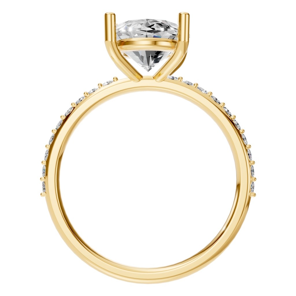 RI-2872 Yellow Gold Ring SET - Top View