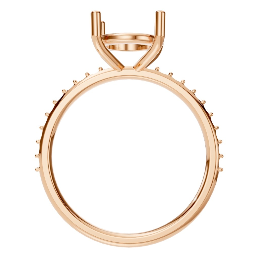 RI-2872 Rose Gold Ring UNSET - Top View
