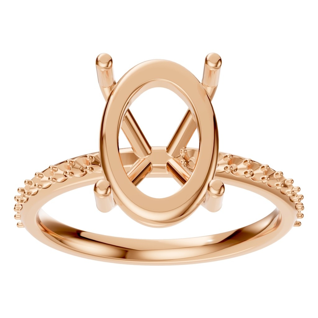 RI-2872 Rose Gold Ring UNSET - Front View