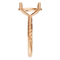 RI-2872 Rose Gold Ring UNSET - Side View