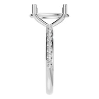 RI-2872 White Gold Ring UNSET - Side View