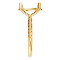 RI-2872 Yellow Gold Ring UNSET - Side View