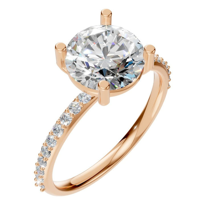 Accented Solitaire Ring Mounting - Round 8mm