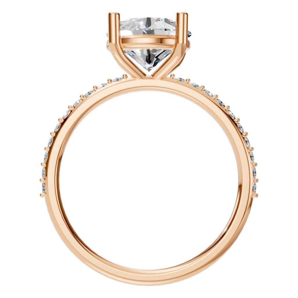 RI-2872 Rose Gold Ring SET - Top View
