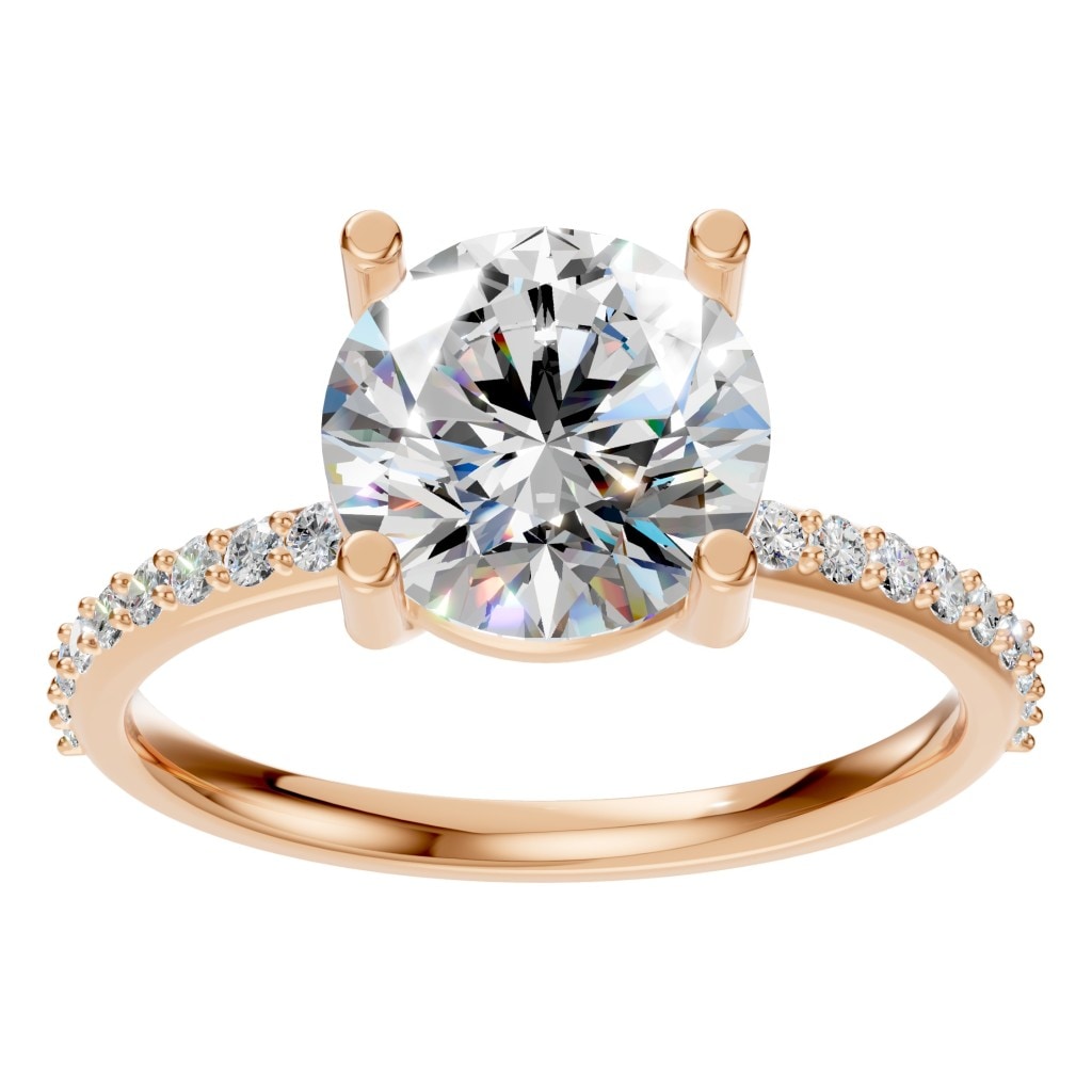 RI-2872 Rose Gold Ring SET - Front View