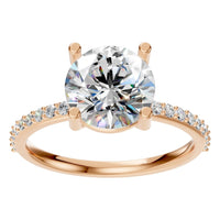 RI-2872 Rose Gold Ring SET - Front View