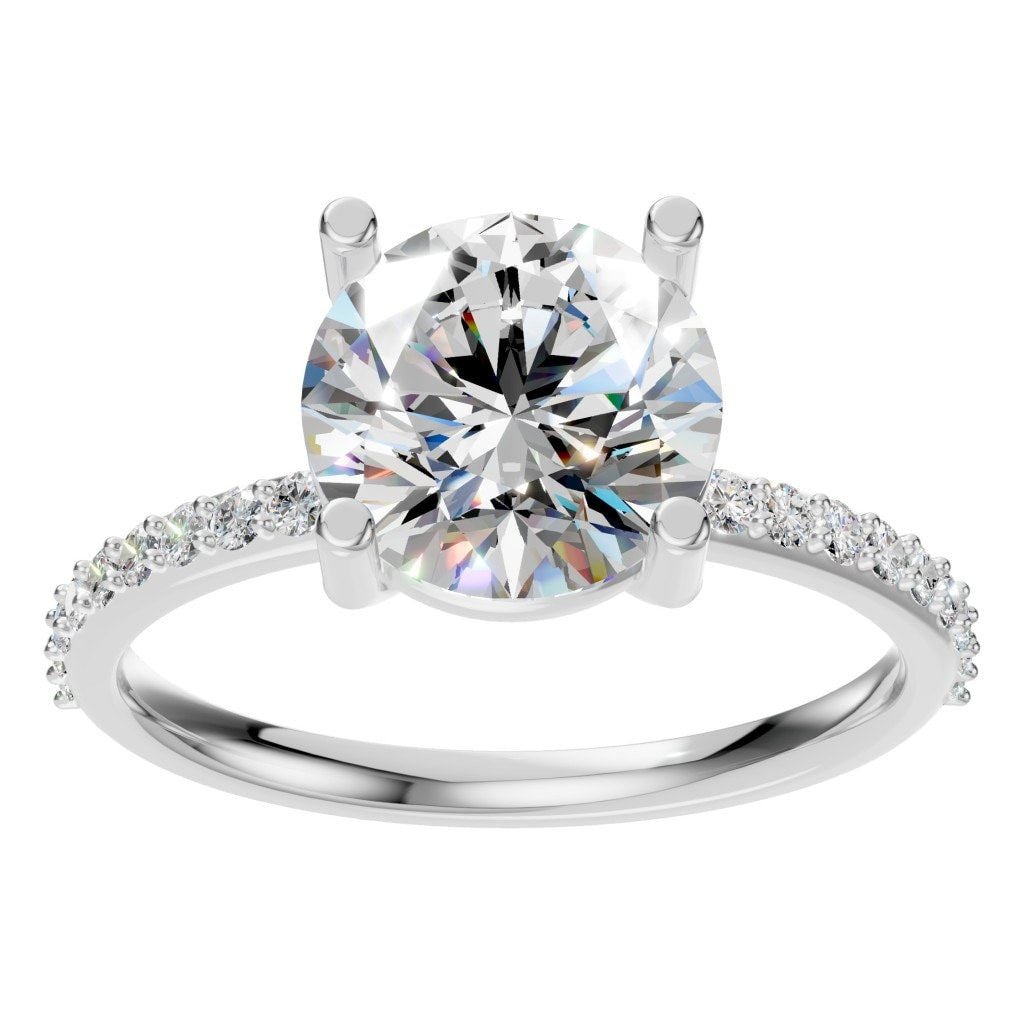 RI-2872 White Gold Ring SET - Front View