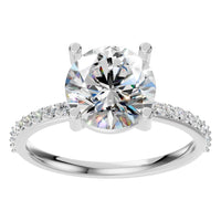 RI-2872 White Gold Ring SET - Front View
