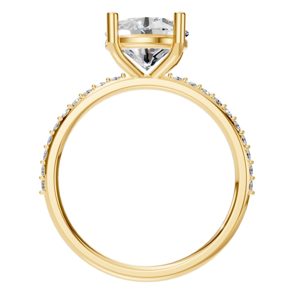 RI-2872 Yellow Gold Ring SET - Top View