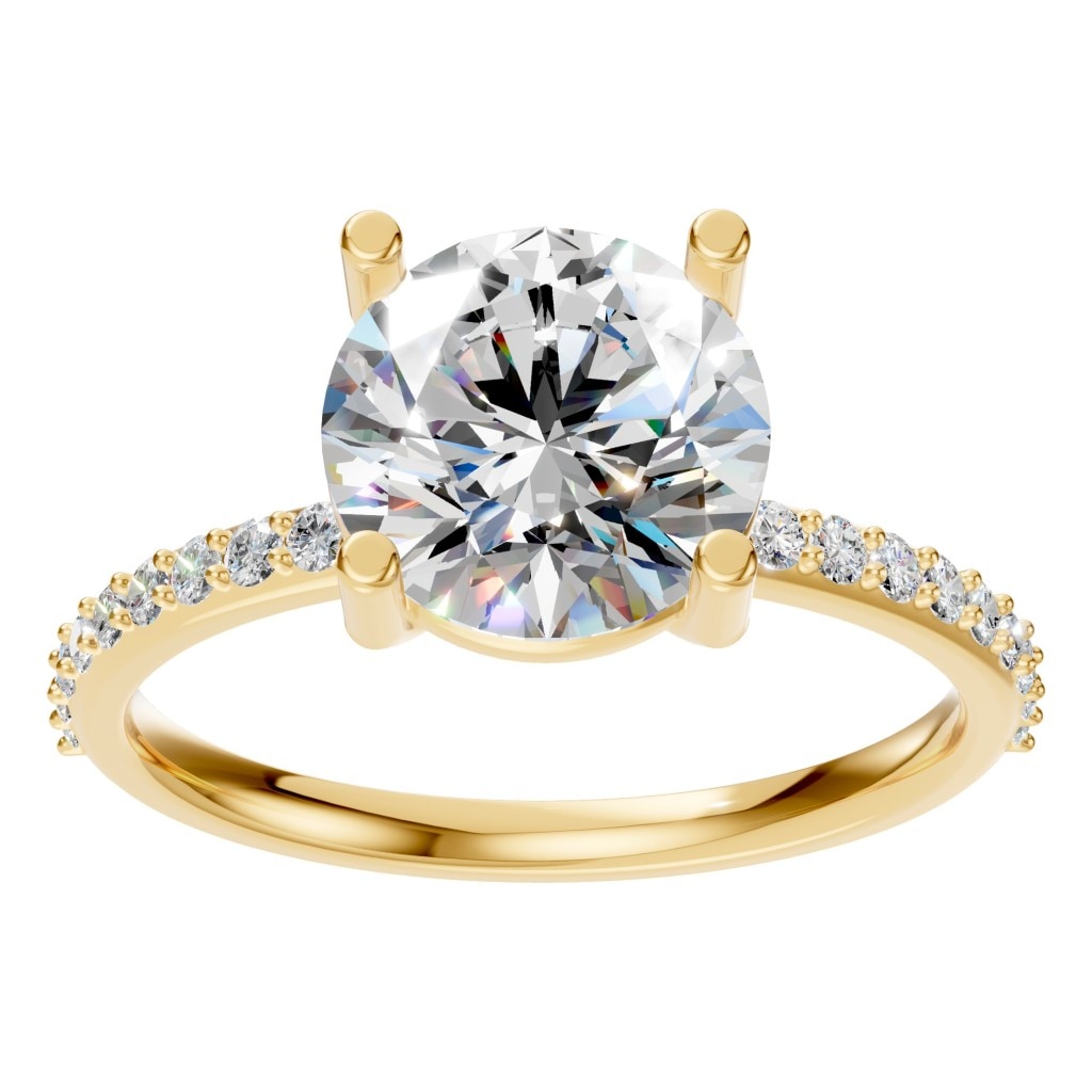 RI-2872 Yellow Gold Ring SET - Front View