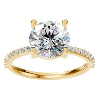 RI-2872 Yellow Gold Ring SET - Front View