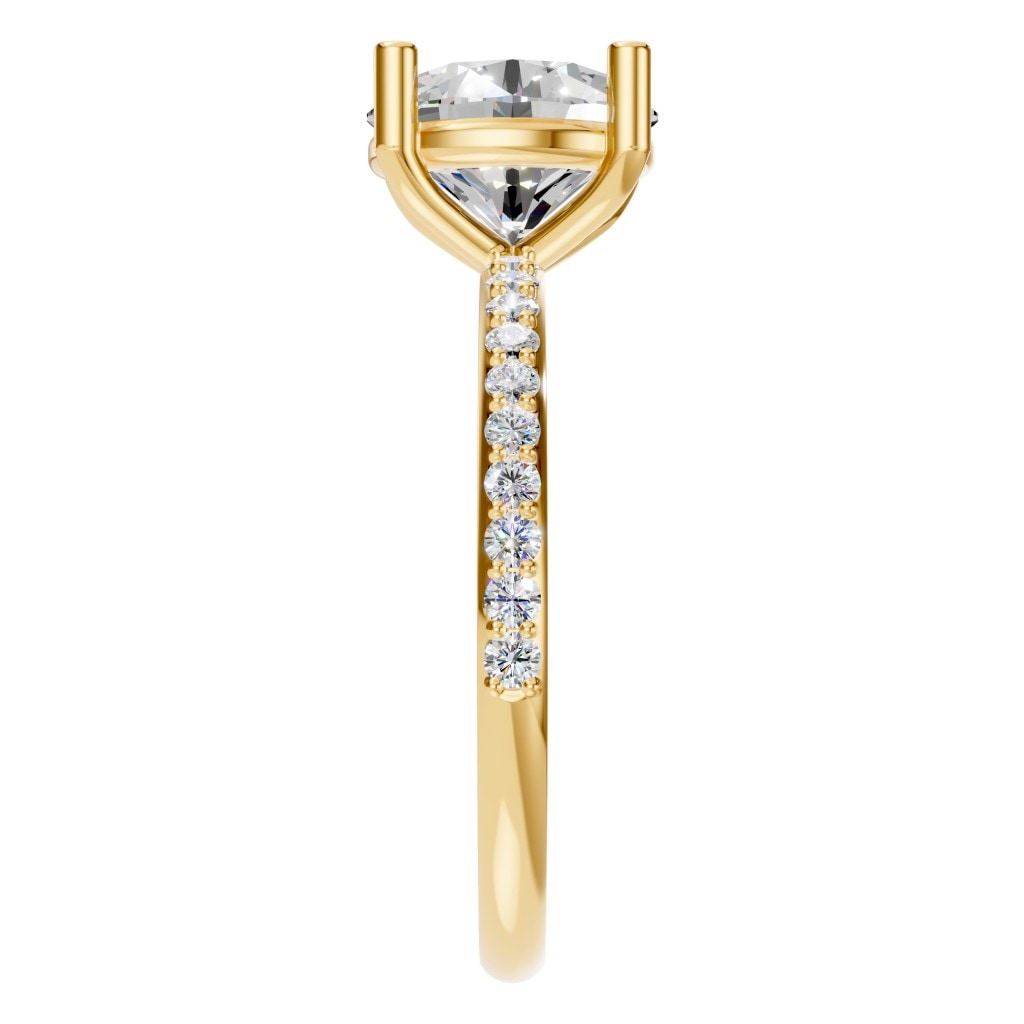 RI-2872 Yellow Gold Ring SET - Side View