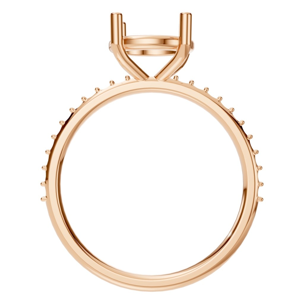 RI-2872 Rose Gold Ring UNSET - Top View