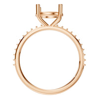 RI-2872 Rose Gold Ring UNSET - Top View