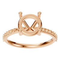 RI-2872 Rose Gold Ring UNSET - Front View