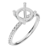 RI-2872 White Gold Ring UNSET - Main View