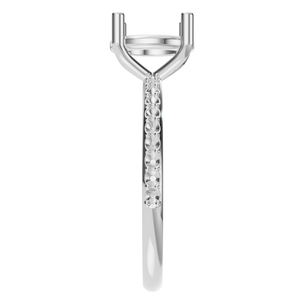 RI-2872 White Gold Ring UNSET - Side View