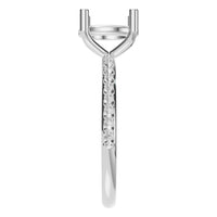 RI-2872 White Gold Ring UNSET - Side View