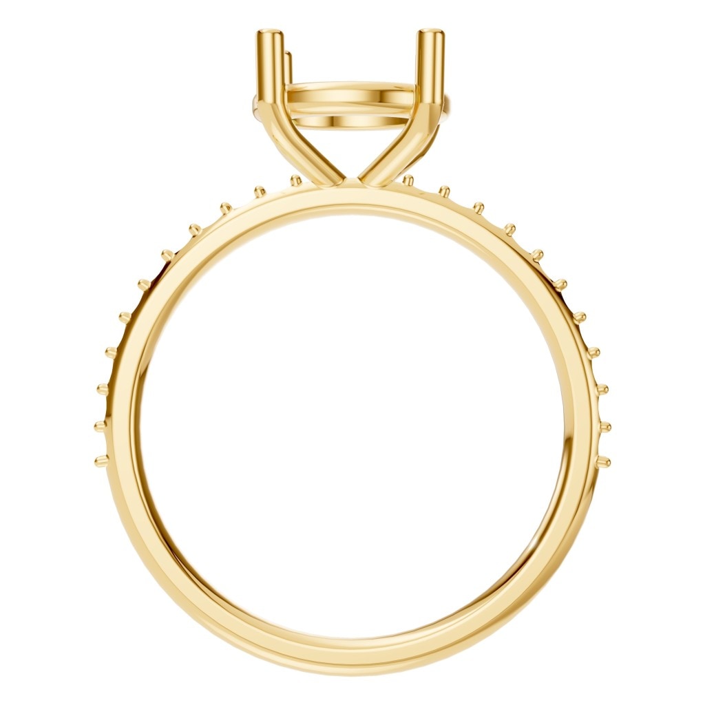 RI-2872 Yellow Gold Ring UNSET - Top View