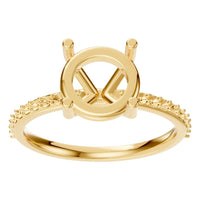 RI-2872 Yellow Gold Ring UNSET - Front View