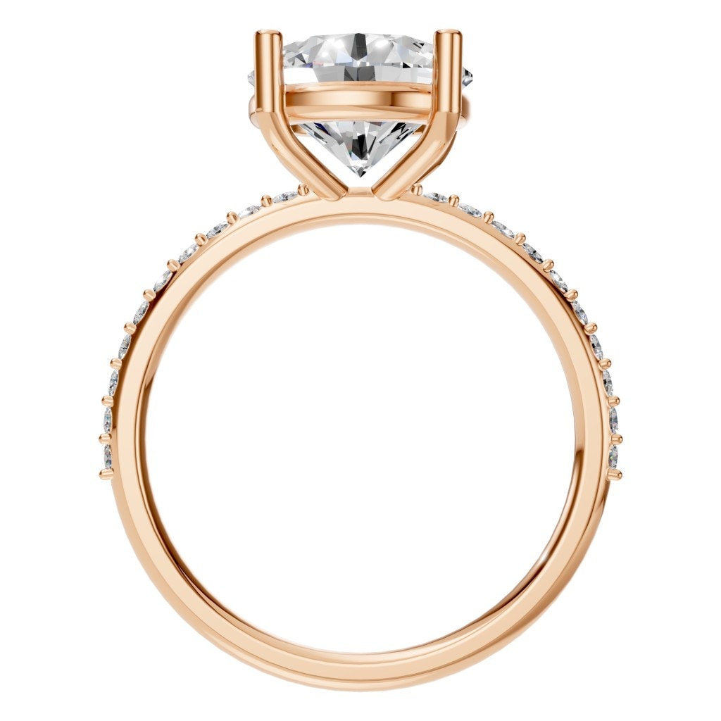 RI-2872 Rose Gold Ring SET - Top View