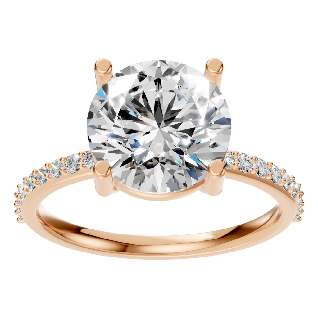 RI-2872 Rose Gold Ring SET - Front View