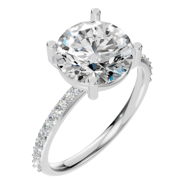 Accented Solitaire Ring Mounting - Round 8.7mm