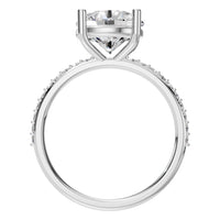 RI-2872 White Gold Ring SET - Top View
