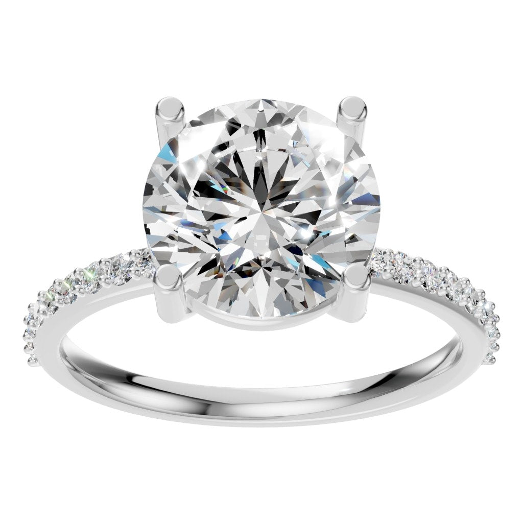 RI-2872 White Gold Ring SET - Front View