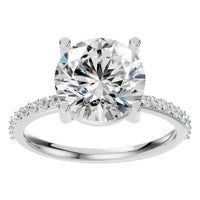RI-2872 White Gold Ring SET - Front View