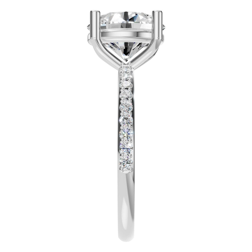 RI-2872 White Gold Ring SET - Side View