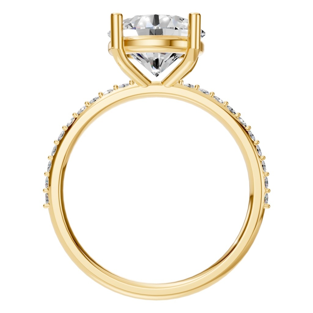 RI-2872 Yellow Gold Ring SET - Top View