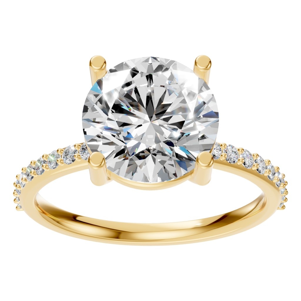 RI-2872 Yellow Gold Ring SET - Front View