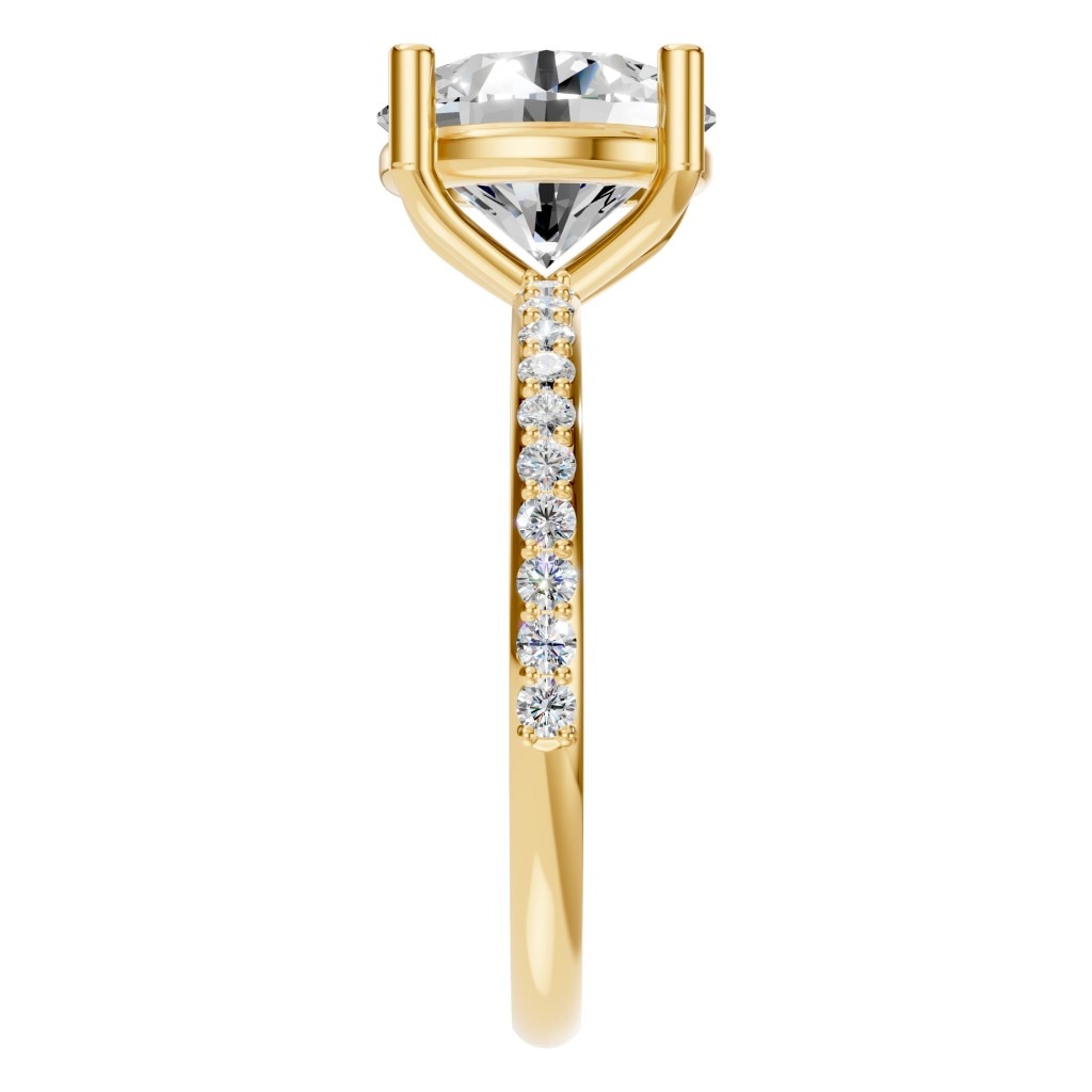 RI-2872 Yellow Gold Ring SET - Side View