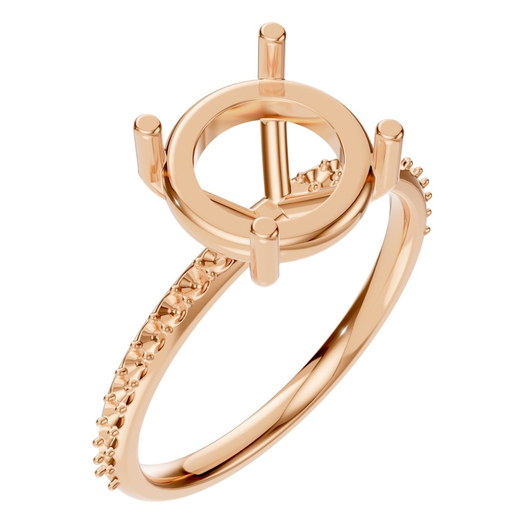 RI-2872 Rose Gold Ring UNSET - Main View