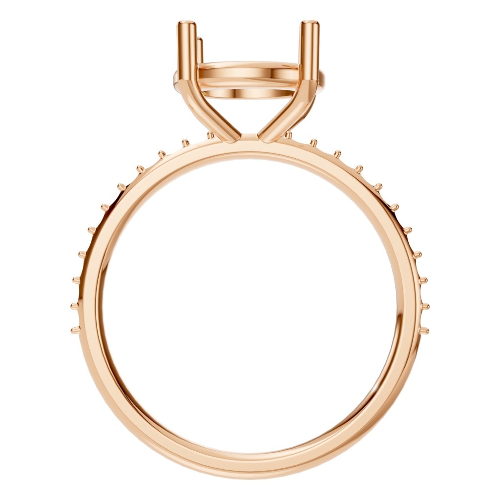RI-2872 Rose Gold Ring UNSET - Top View