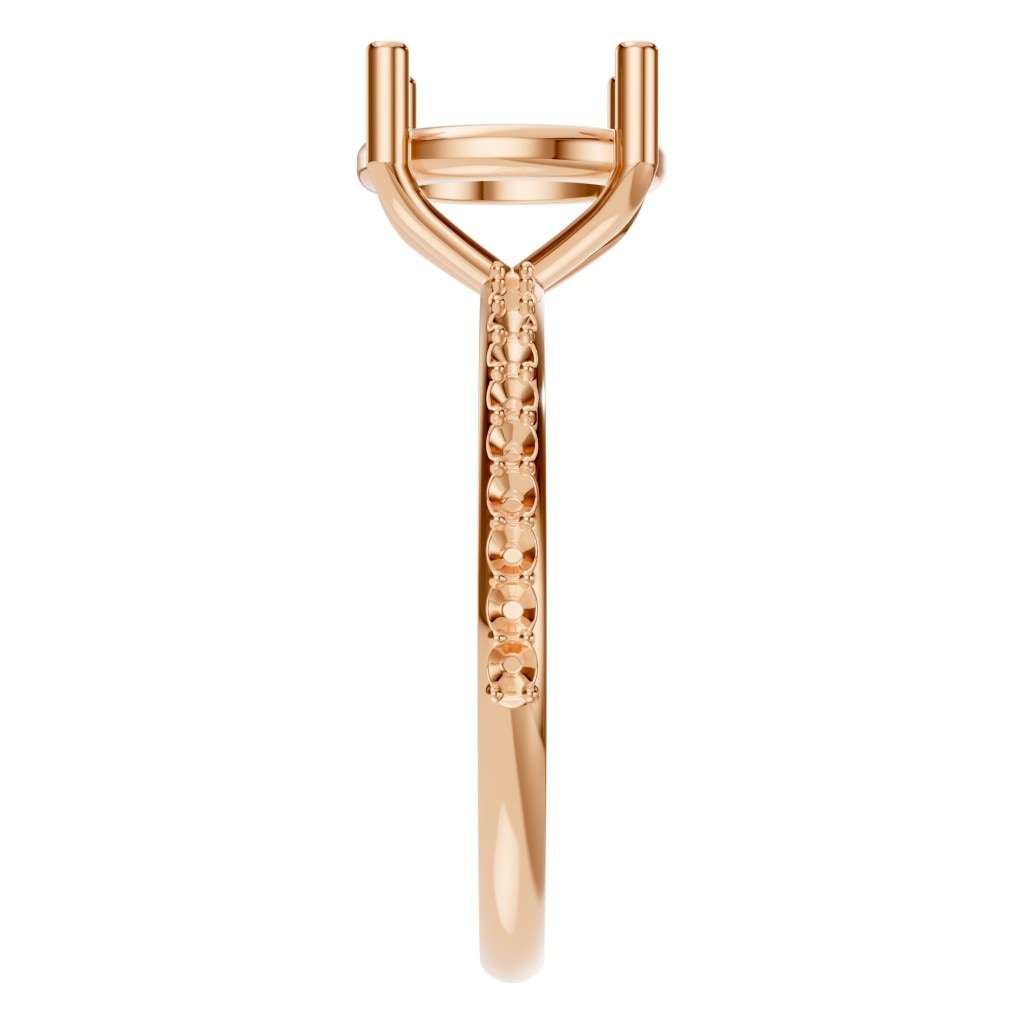 RI-2872 Rose Gold Ring UNSET - Side View