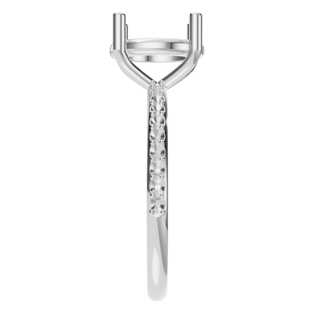 RI-2872 White Gold Ring UNSET - Side View