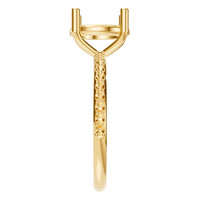 RI-2872 Yellow Gold Ring UNSET - Side View