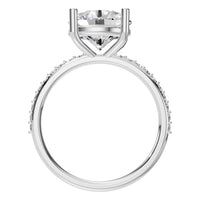 RI-2872 White Gold Ring SET - Top View