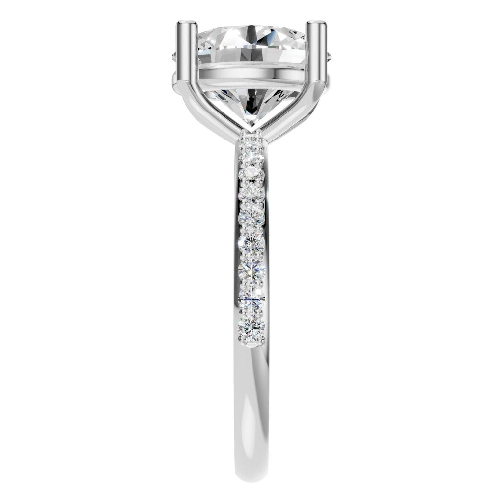 RI-2872 White Gold Ring SET - Side View