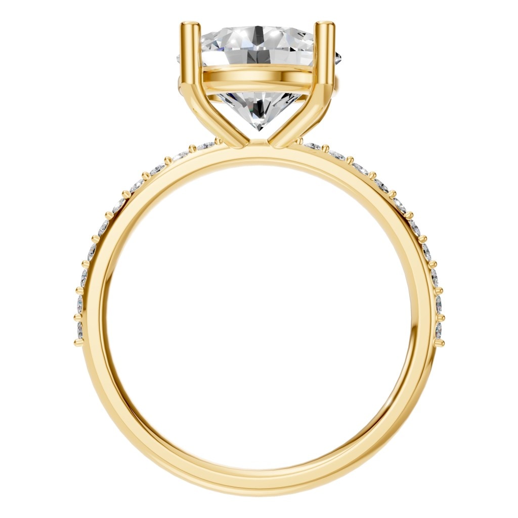 RI-2872 Yellow Gold Ring SET - Top View