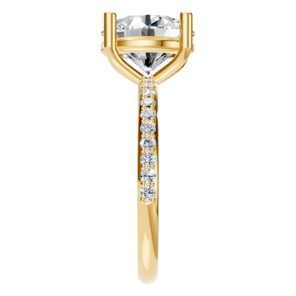 RI-2872 Yellow Gold Ring SET - Side View