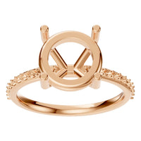 RI-2872 Rose Gold Ring UNSET - Front View