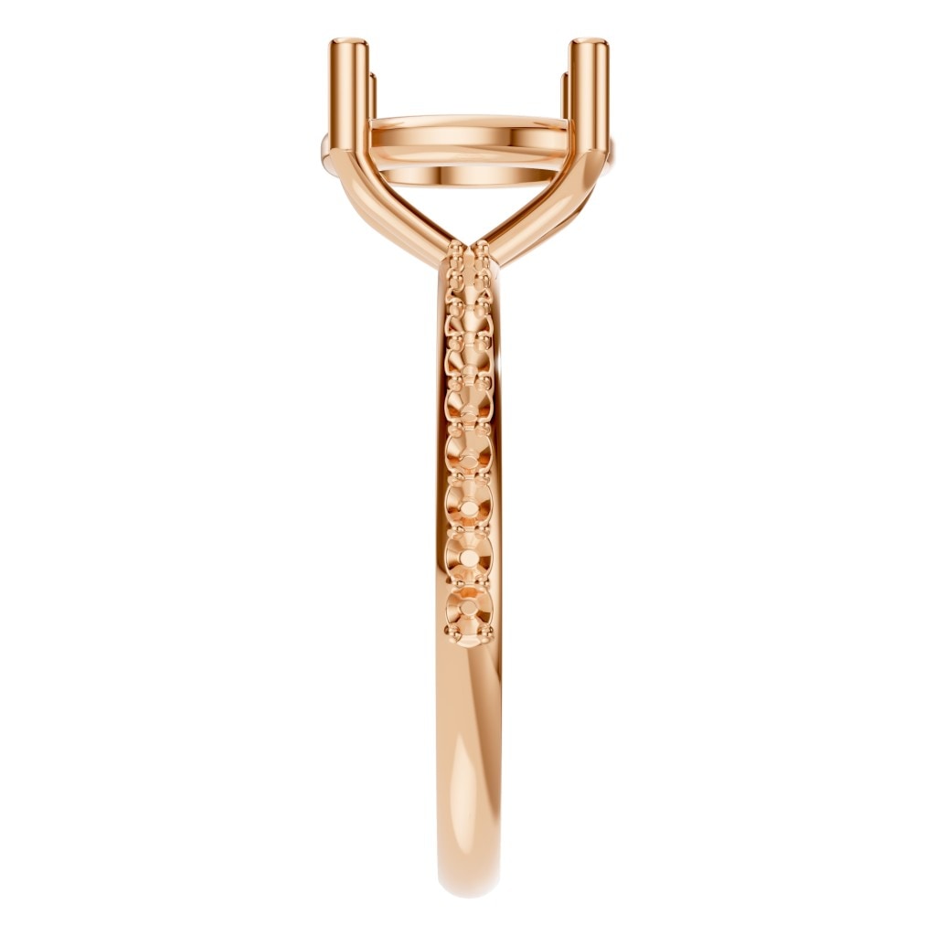 RI-2872 Rose Gold Ring UNSET - Side View